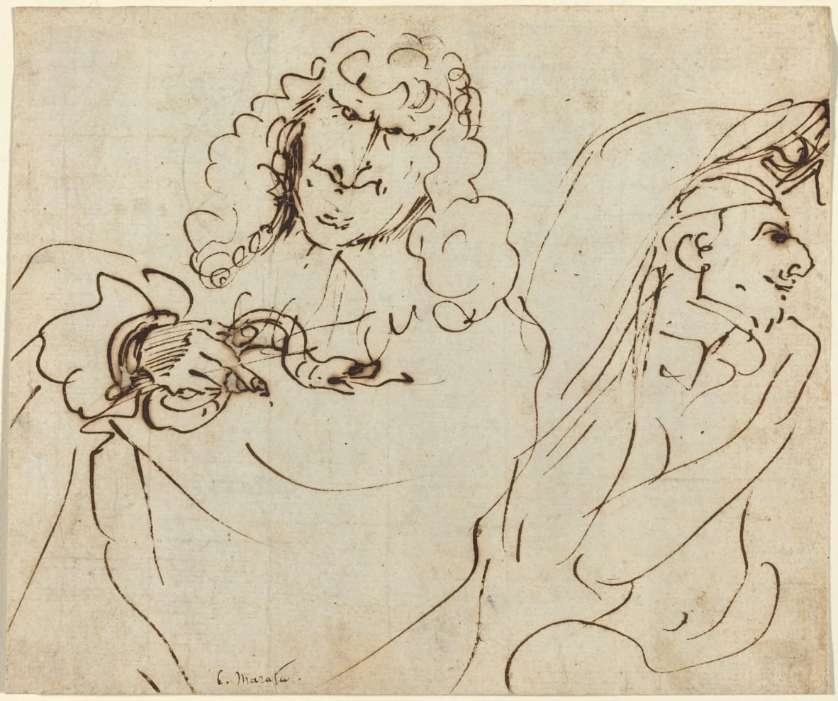 Caricatura con Mola che si protegge da un uomo che tiene una vipera - Gift of Benjamin and Lillian Hertzberg, National Gallery of Art